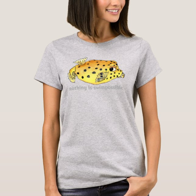 Nothing is Swimpossible Yellow Fish T-Shirt (Front)