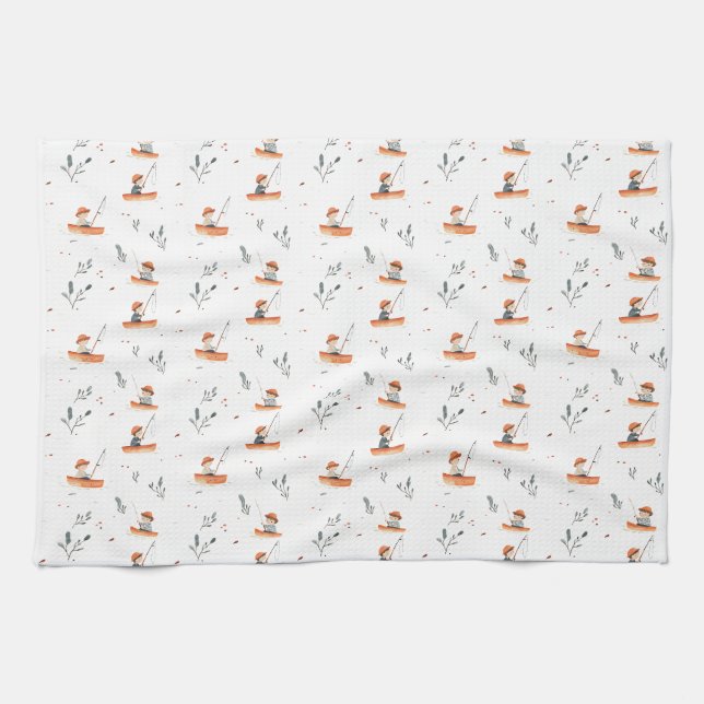 Nothing Makes A Fish Bigger Kitchen Towel (Horizontal)
