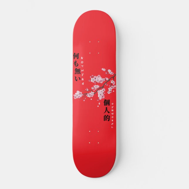 Nothing Personal - Cherry Blossom Skateboard (Front)