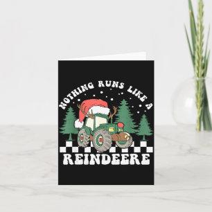 Nothing Runs Like A Reindeer Funny Christmas Famil Card