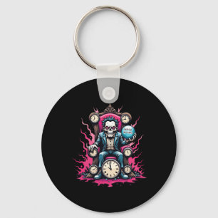 Nothing S - Surreal Skeletal Vintage Throne Art Keychain