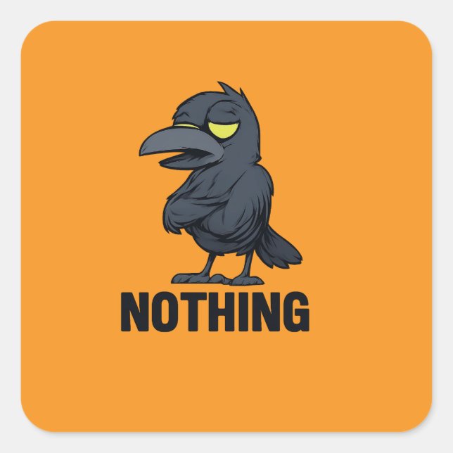 NOTHING SQUARE STICKER (Front)