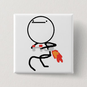 Nothing To Do Here Rage Face Meme 2 Inch Square Button