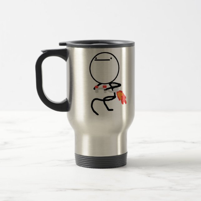 Nothing To Do Here Rage Face Meme Travel Mug (Left)