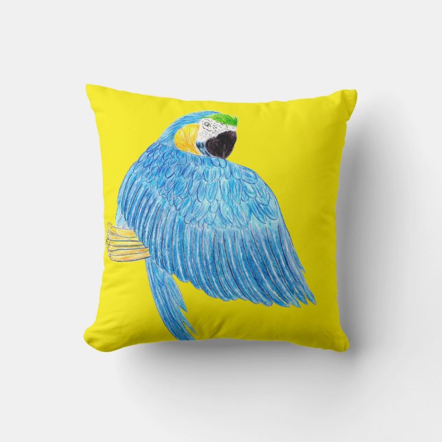Nothing to See here Parrot Throw Pillow (Front)