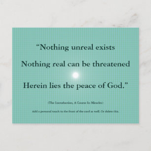 Nothing unreal exists ACIM Birthday Card