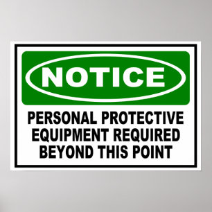 NOTICE - PPE REQUIRED BEYOND THIS POINT POSTER