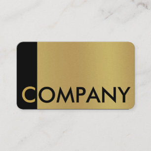 Noticeable brushed gold and black business card