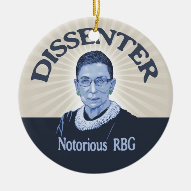 Notorious Dissenter Ceramic Ornament (Front)