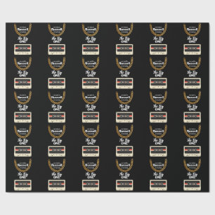 Notorious One 1st Birthday Black Wrapping Paper