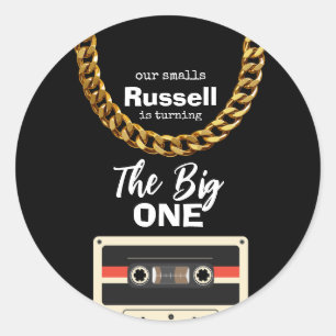 Notorious One 1st Birthday Classic Round Sticker