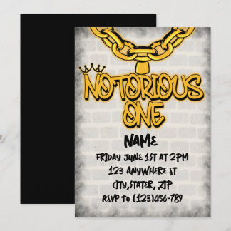 Notorious One 1st Birthday Invitation 