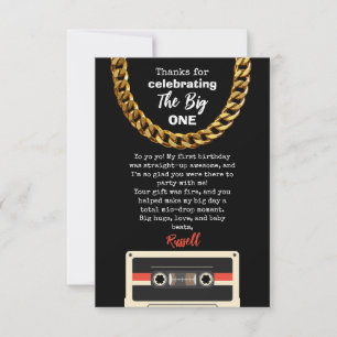 Notorious One 1st Birthday Thank You card