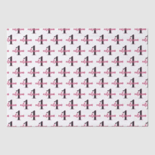 Notorious One   Pink 90's Hip Hop 1st Birthday Tissue Paper