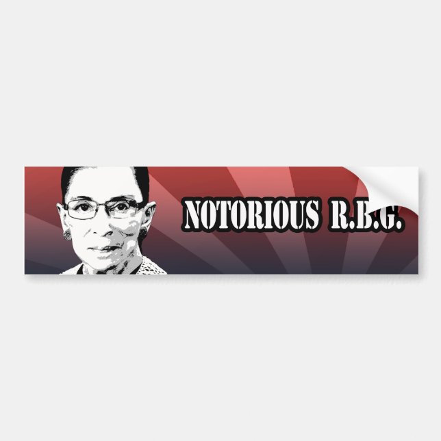 Notorious R.B.G. Bumper Sticker (Front)