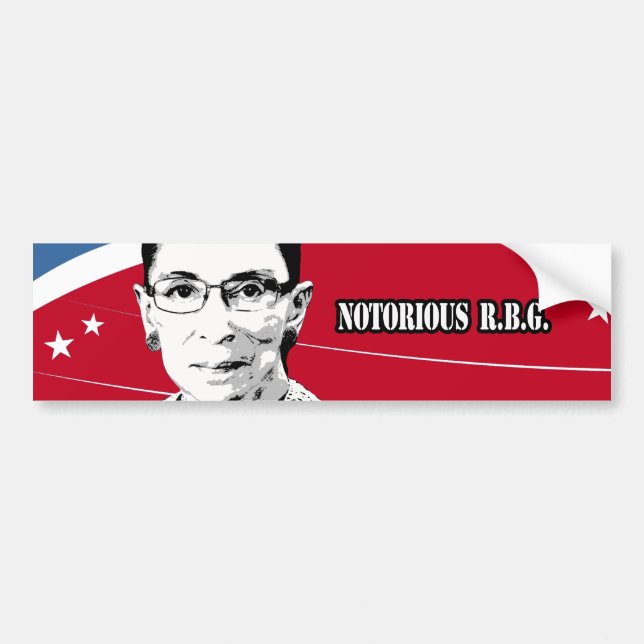 Notorious R.B.G. - Ruth Bader Ginsburg Bumper Sticker (Front)