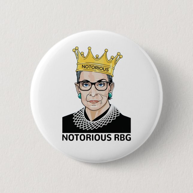 Notorious RBG BLACK - Ruth Bader Ginsburg 2 Inch Round Button (Front)