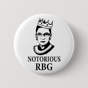 Notorious RBG BLACK - Ruth Bader Ginsburg 2 Inch Round Button