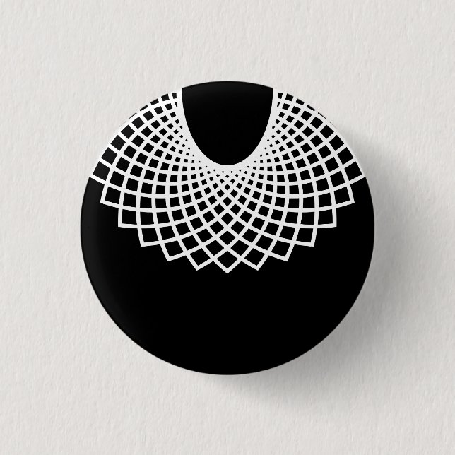 Notorious RBG Collar 1 Inch Round Button (Front)
