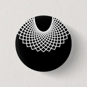 Notorious RBG Collar 1 Inch Round Button