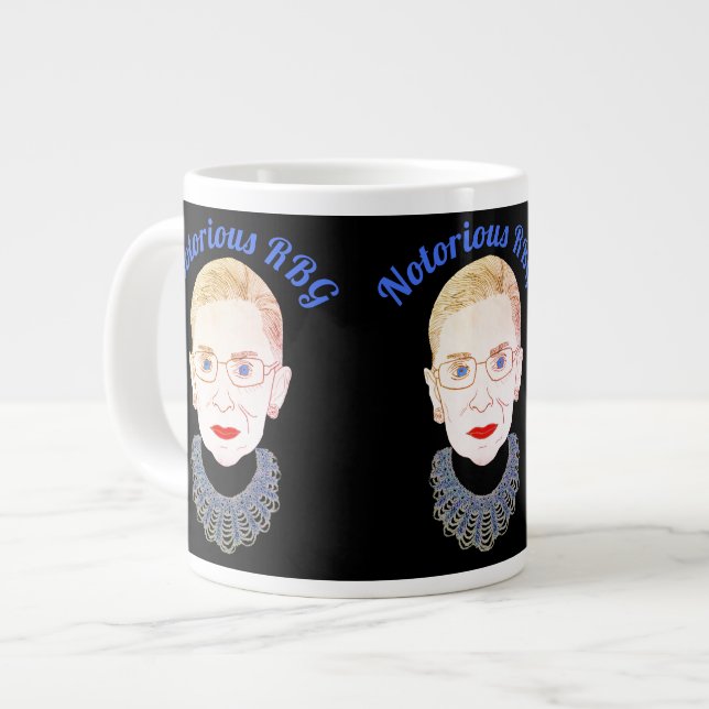 Notorious RBG Large Coffee Mug (Front Left)