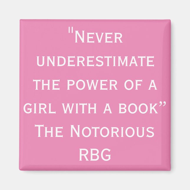 Notorious RBG Never Underestimate Magnet (Front)