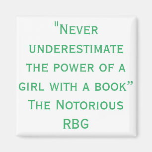 Notorious RBG Never underestimate Quote Magnet