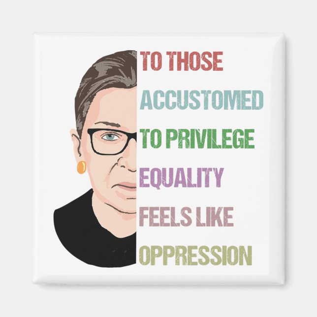 Notorious RBG Poster, Ruth Bader Ginsburg Magnet (Front)