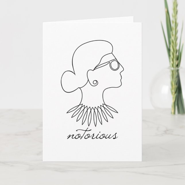 Notorious RBG Ruth Bader Ginsburg Card (Front)