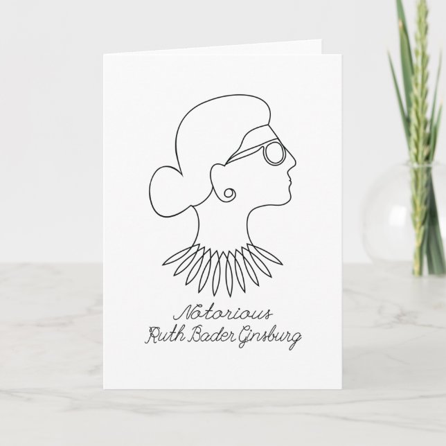 Notorious RBG Ruth Bader Ginsburg Card (Front)