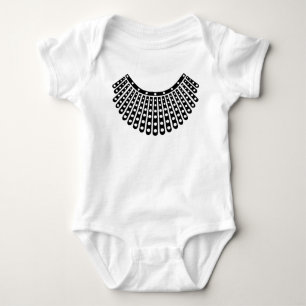 Notorious RBG, Ruth Bader Ginsburg, RBG Collar Baby Bodysuit