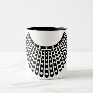 Notorious RBG, Ruth Bader Ginsburg, RBG Collar Two-Tone Coffee Mug
