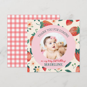 Notre Berry Sweet Carte de remerciements plat d'an