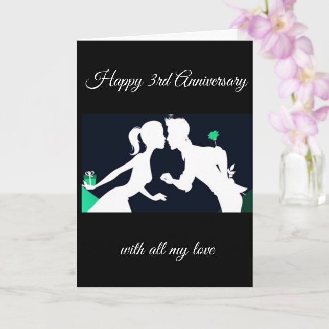 ***NOTRE CARTE ANNIVERSAIRE DU 3E ANNIVERSAIRE*** (Orchidée)