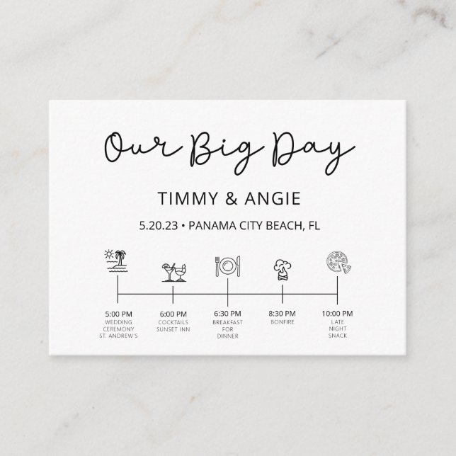 Notre carte de boîtier Timmy & Angie Big Day align (Devant)