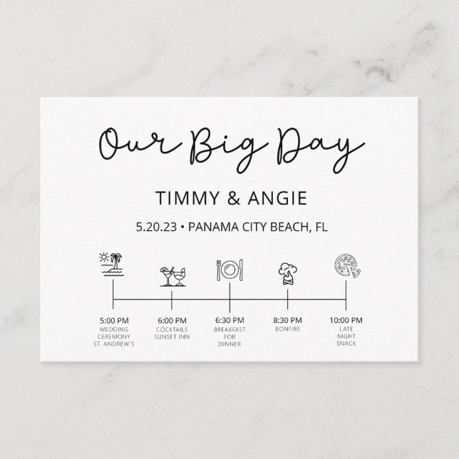 Notre carte de boîtier Timmy & Angie Big Day align (Devant)