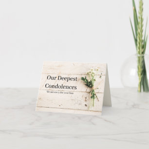 Notre carte de condoléances la plus profonde