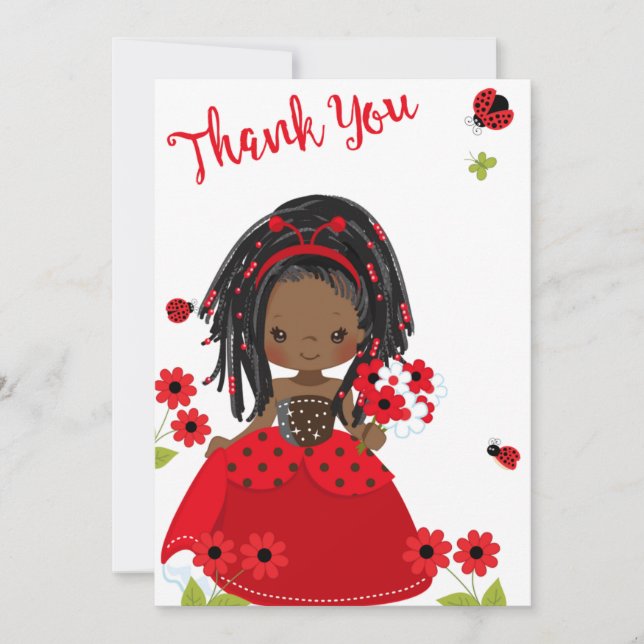 Notre Carte de remerciements Lil Ladybug (Devant)