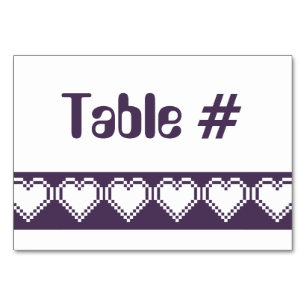 Notre carte de table 8 bits en violet