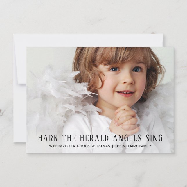 Notre Carte de voeux Little Angel Full Photo Holid (Devant)