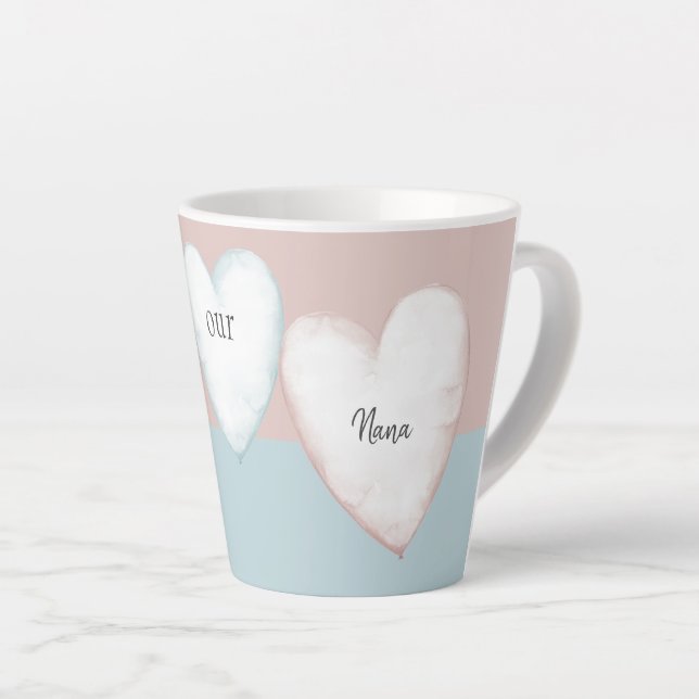 Notre Coeur Nana Turquoise & Peach Mug (Angle droit)