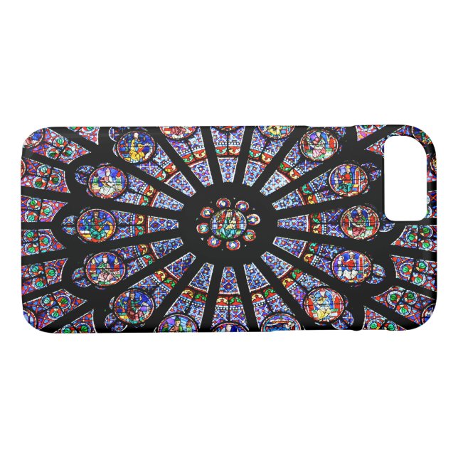 Notre-Dame Cathedral Colourful Stained Glass Case-Mate iPhone Case (Back (Horizontal))