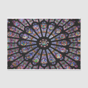 Notre-Dame Cathedral Colourful Stained Glass Tissue Paper
