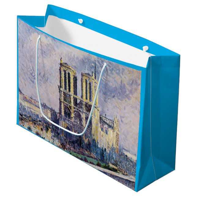 Notre Dame Cathedral Large Gift Bag (Front Angled)