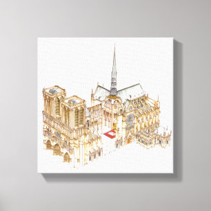 Notre-Dame Cathedral. Paris France Canvas Print