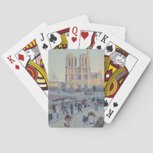 Notre Dame Cathedral Paris France Classic Painting Playing Cards