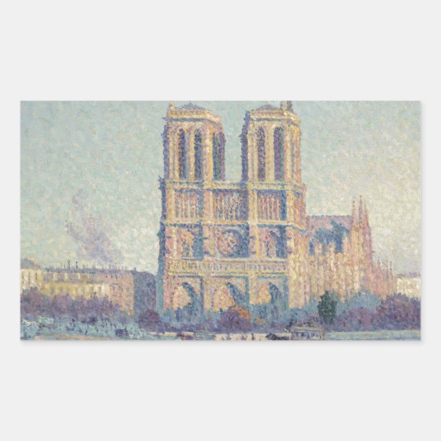 Notre Dame Cathedral Paris France Classic Painting Sticker (Front)