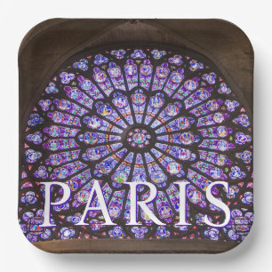 Notre Dame Cathedral   Paris, France Paper Plate