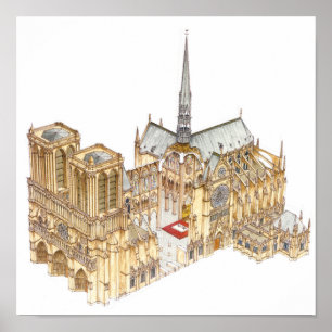 Notre-Dame Cathedral. Paris France Poster