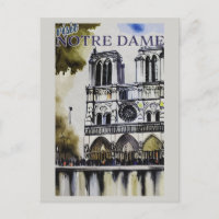 Notre Dame Cathedral Paris France Vintage